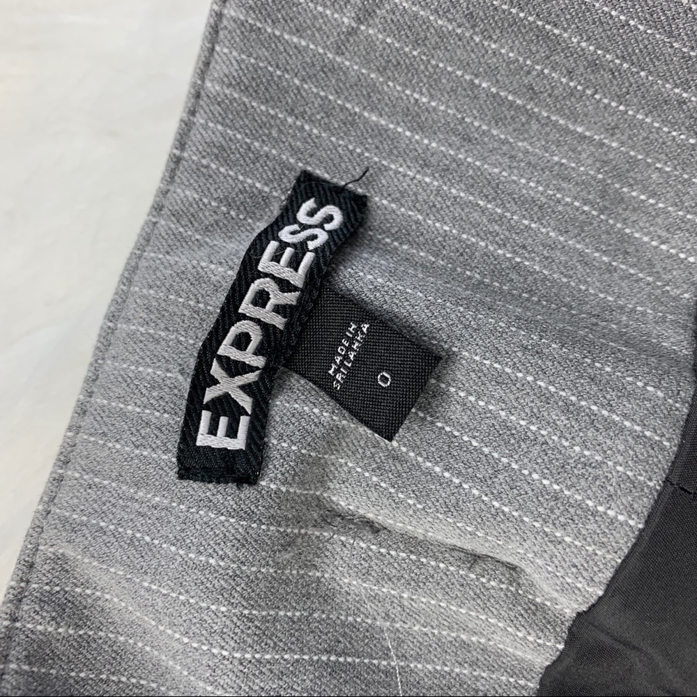 Express Gray Pinstripe Pencil Skirt - Picture 3 of 3